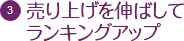 売り上げを伸ばしてランキングアップ