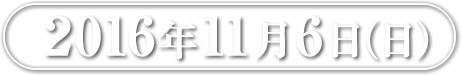 2016年11月6日（日）