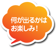 何が出るかはお楽しみ！