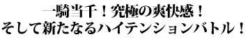 一騎当千!究極の爽快感!そして新たなるハイテンションバトル!