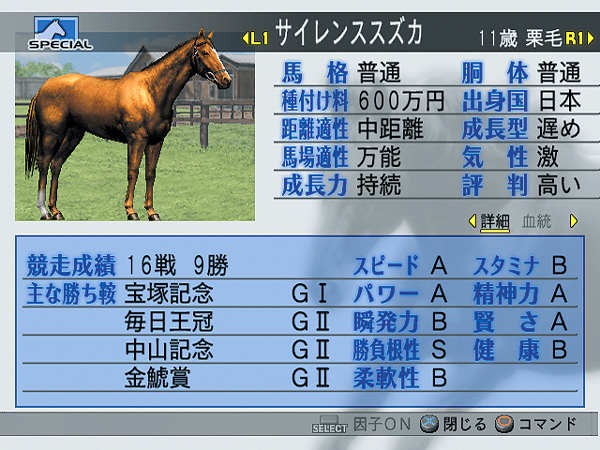 種牡馬サイレンススズカ