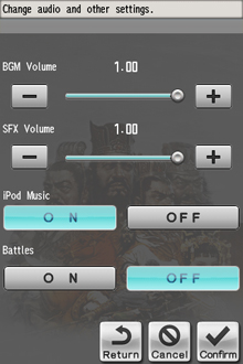 iPod Music, to enable players to listen to music from their own playlists in-game.