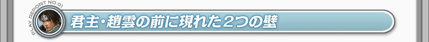 君主・趙雲の前に現れた2つの壁