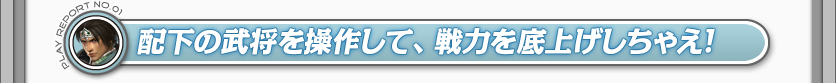配下の武将を操作して、戦力を底上げしちゃえ！