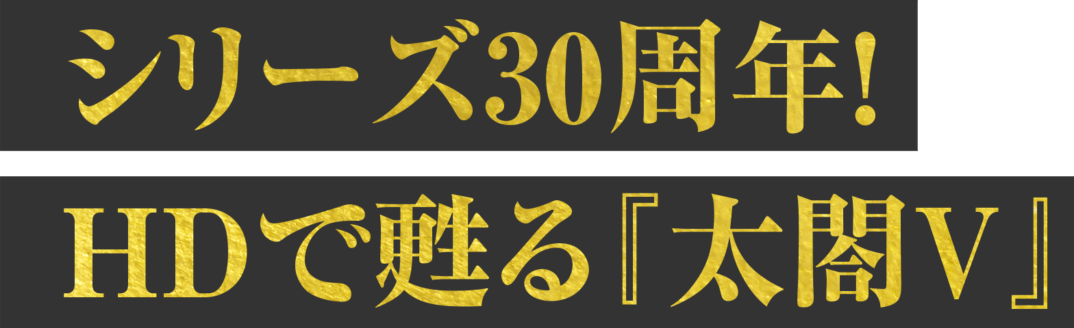 シリーズ30周年！あの太閤がHDで甦る！