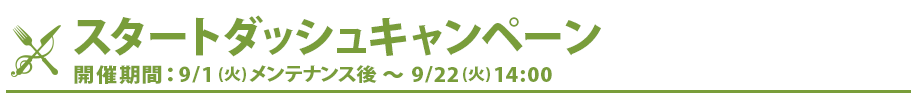 スタートダッシュキャンペーン