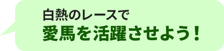 白熱のレースで愛馬を活躍させよう！
