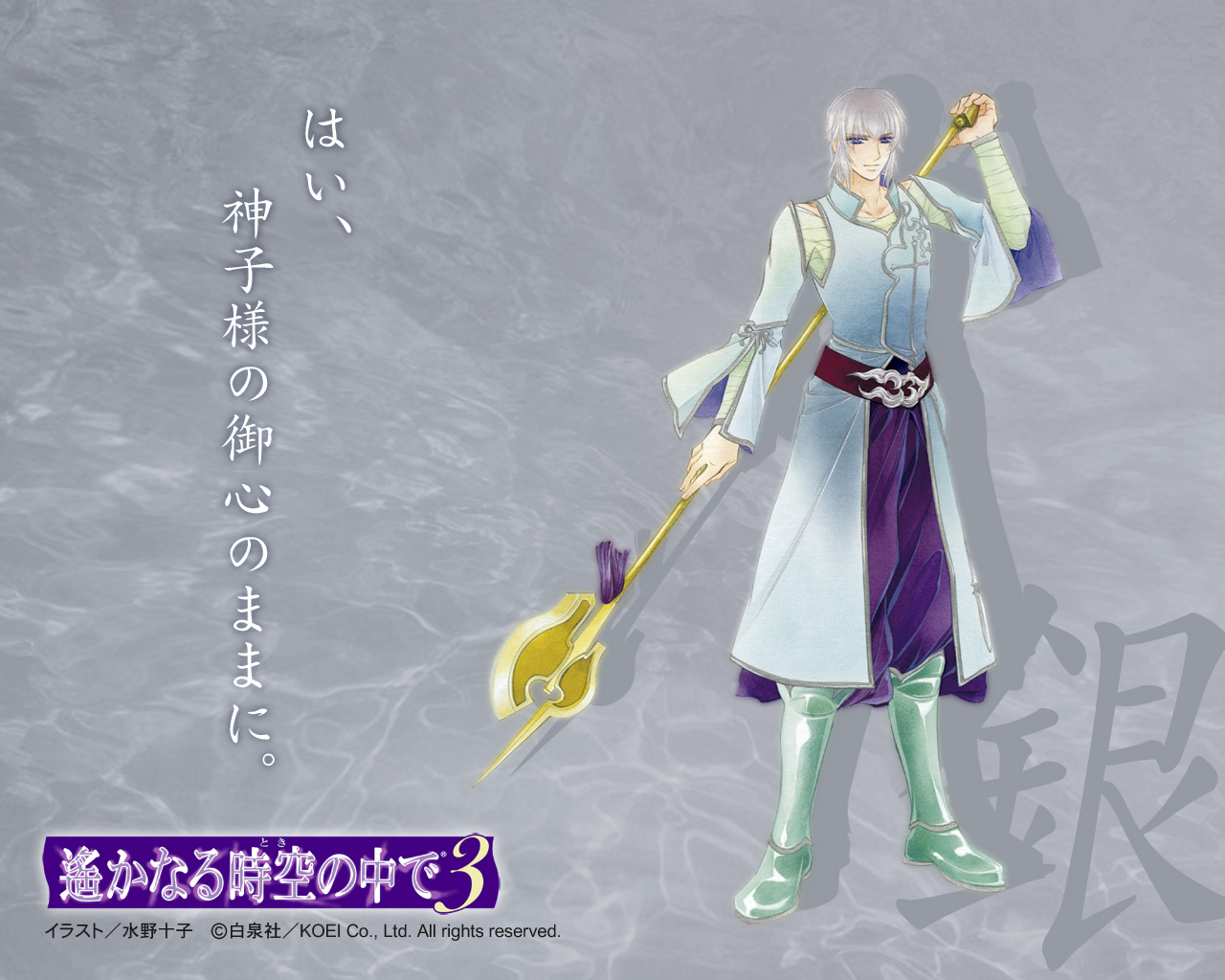 【美品！】遙かなる時空の中で3 十六夜記 平知盛 衣装 銀＆平知盛クッションカバー [遙かなる時空の中で3 十六夜記