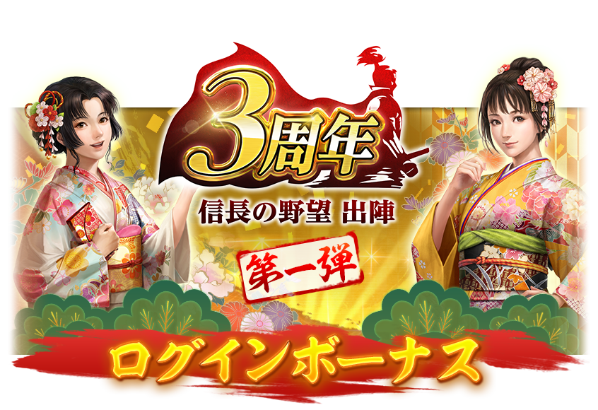 3周年ログインボーナス