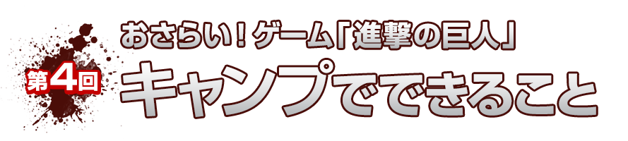 キャンプでできること