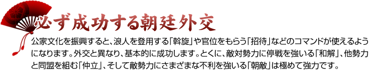 必ず成功する朝廷外交