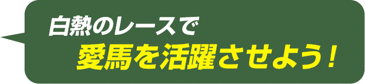 白熱のレースで愛馬を活躍させよう！